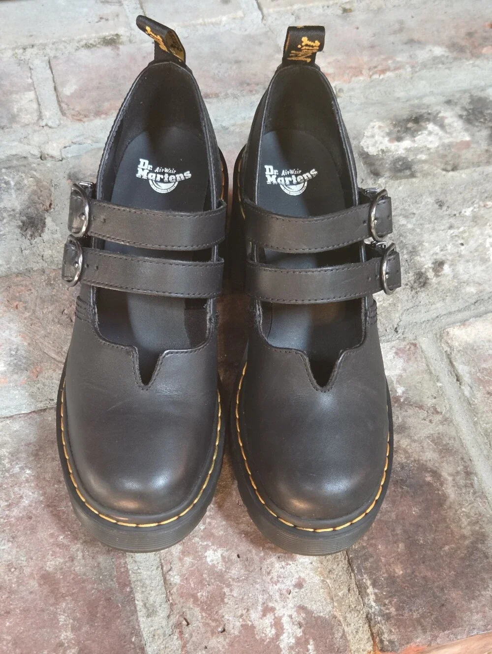 Dr. Martens Eviee Leather Heeled Shoes - Picture 5 of 12